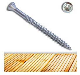 1000 vis terrasse INOX A2 - Torx 25 à tête réduite crantée - Diamètre 5mm - Longueur 50 mm