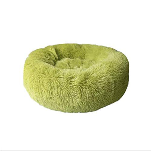 KongEU Deluxe weich Hundebett Sofa waschbar Rundes Plüsch Hundekissen Katzenbett in Doughnut-Form für große und extra große Hunde,Wasserfeste Unterseite-XXL:120CM-Grün
