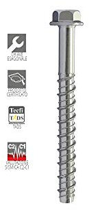 VITI VITE PER CALCESTRUZZO CEMENTO AUTOFILETTANTE 8X120/60 CONF. 10pz ESAGONALE