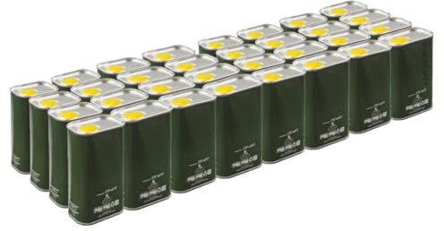 Offerta 32 pezzi Latta Rettangolare 250ml h.110mm per olio con tappo stagna tanica STI