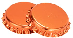 Vigo Presses Bottle Caps – 26mm Crown Caps Will Fit Almost All Beer Bottles – Suitable for All Homebrewing Applications (Orange, 100)…