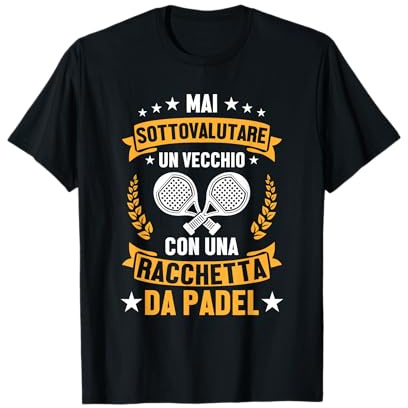 Padelista Giocatori Padel Tennis Regalo Vecchio nel Padel Maglietta