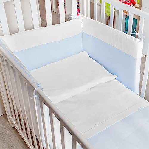 Juego de sábanas para cuna de bebé, algodón puro, funda de almohada, color liso, fabricado en Italia, lavable a máquina, 8 colores, regalo para bebé, niño y mujer