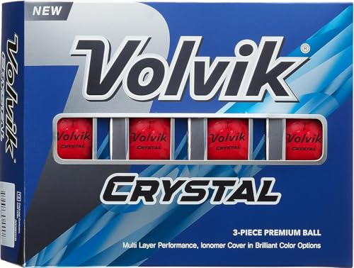 Volvik Crystal Golf Balls (One Dozen) (Ruby Red)