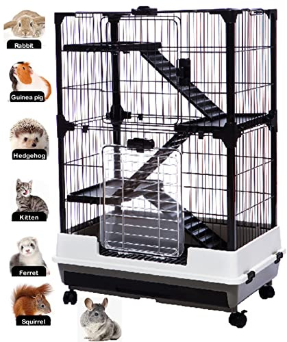 Deluxe 4-Level in/Outdoor Rabbit Hutch Guinea Pigs Puppy Kitten Cage