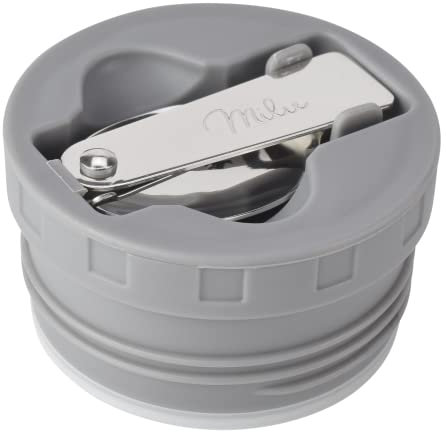 Milu Ersatzdeckel für Thermobehälter 450ml 650ml 800ml - Ersatzteil - Farbe Grau Innendeckel inkl. Dichtung und Löffel - BPA Frei