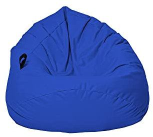 MILLINDABAG Kastanie Tropfenform Sitzsack für Kinder Jugendliche und Erwachsene Beanbag Kissen Indoor & Outdoor Gaminggeignet bereits gefüllt Sitzkissen Bodenkissen (Blau, XL-Durchmesser 77 cm)