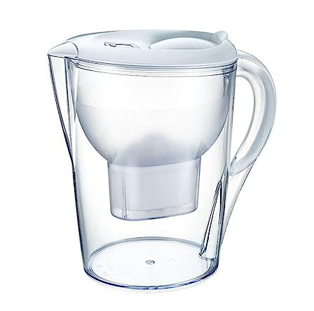 EvAnem Caraffa Filtrante Acqua 3 Litri Combinata 1 Filtro Avanzato, Caraffa Filtrante Porta del Frigorifero Cucina, Riduzione Microplastiche, Cloro, Impurità Calcare,B