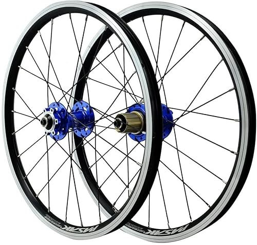 Samnuerly Laufradsatz 406 Scheibenbremse Fahrradräder, 20 Zoll BMX-Felge V-Bremse 24 Löcher Schnellspannnabe MTB-Fahrradrad für 7/8/9/10/11/12-Gang-Kassetten-Straßenrad
