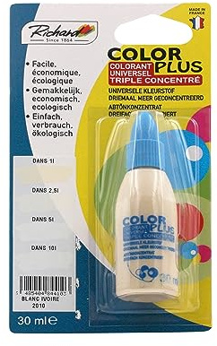 Générique Colorant Universel TRIPLE CONCENTRE Pour peinture jusqu'a 10 Litres - 30ml – Made in France - BLANC IVOIRE - 2010