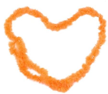 Asudaro 2M Lang Federboa zum Basteln Flauschige Truthahnfedern Boa Feder Schal Verkleidung Girlande DIY Mädchen Kostüm-Zubehör Weihnachten Karneval Theater Hochzeitsdekoration orange