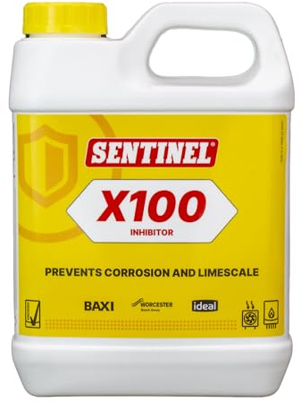 Kudos-Trading - Sentinel X100 1L Central Heating Inhubitor Ultimate Protection from Limescale Buildup Rust Sludge Corrosion Compatible with All Boilers and Radiators 1 Liter Bottle