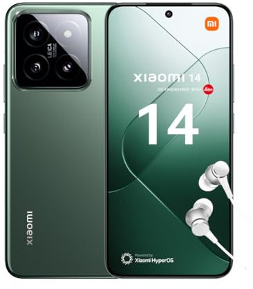 XIAOMI Smartphone 14,Snapdragon 8 Gen3 3.3GHz, 120Hz 6.36'' AMOLED Display,90W Hyper Charge, 4610mAh Batteria,12GB RAM+512GB ROM,Green