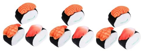 Supvox 9 Stück Katzen Sushi Spielzeug Plüsch Interaktives Katzenspielzeug Spielzeug Für Hunde Katzenminze Katzenspielzeug Sushi Katzenspielzeug Katzen Beißspielzeug Sushi