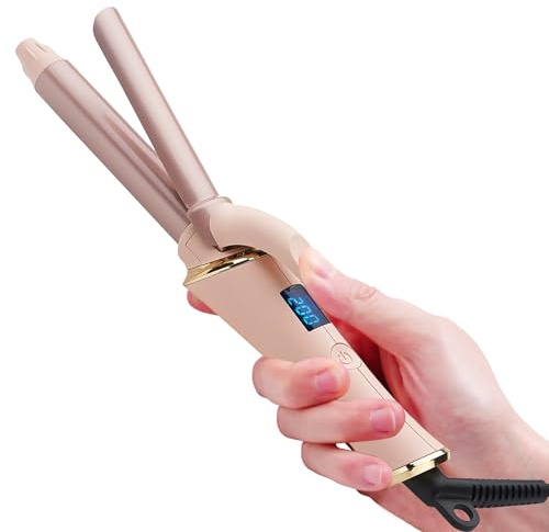 Mini Lockenstab für Kurze Haare, 19mm Reise Hair Curler,5 Temperaturen, verstellbar 120 – 200 °C,schnelle Erwärmung, 110–240 V Spannung