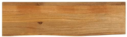 Homgoday Piano del tavolo Live Edge 120 x 40 x 2,5 cm, in legno massello, mango per cucina, caffè, tavolo da pranzo, scrivania, piano di lavoro