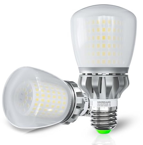 HAONIULED LED Light Bulbs A19 250 Watt Equivalent, Bright E26 LED Bulbs 3670LM Neutral White 4000K, 27W LED Corn Light Bulb Non-Dimmable 2-Pack