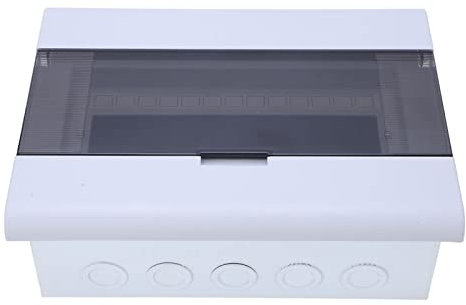 Gearwell Scatola di distribuzione elettrica, quadro elettrico 13 vie da incasso con sportello trasparente, cassetta portainterruttori con guida DIN per impianto domestico, ufficio e hotel