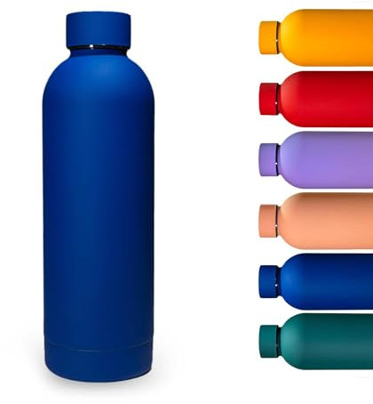Botella Agua Acero Inoxidable 500 ml – Botella Térmica Reutilizable sin BPA – Aislamiento Doble al Vacío – Hermética y Antifugas – Termo Deportivo para Niños y Adultos