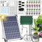 AnseTo Irrigazione Automatica Solare per Sistemi di Irrigazione Automatica per Giardini/Serra/Prato con Kit Irrigazione a Goccia,Sistema Irrigazione Automatica per Vasi/Balcone con 30 Gocciolatore