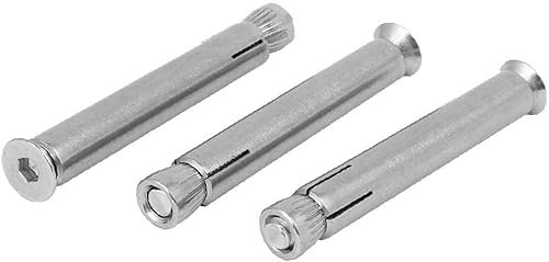 KYUEPONG Hülsenanker, Hülsenanker mit Sechskantmutter, Hülsenanker mit Senkkopf und Innensechskant aus Edelstahl 304, 3 Stück