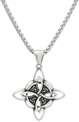 Sumpgle Vichingo Nodo Celtico Pendente Uomo Titanio Acciaio Moda Collana Acciaio Inox Vintage Personalità Gioielli