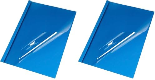 Pavo Thermo-bindemappen A4, Rückenbreite 3 mm, 25-er Pack, 11-30 Blatt, blau (Packung mit 2)