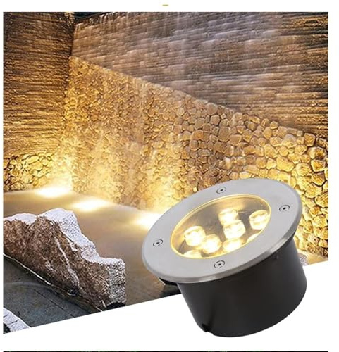 DUOAZJL Foco LED Subacuático Incrustado - Luces De Fuentes Subacuáticas, Iluminación Subacuática De Piscina De 12 V CC(RGB,24W(12v))
