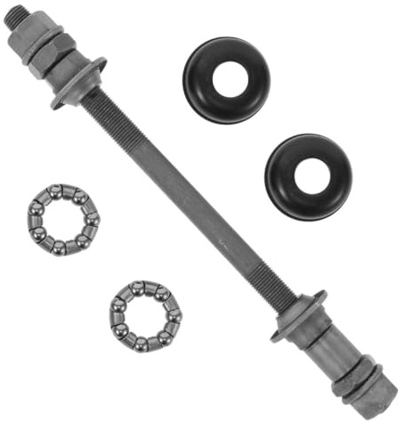 UPKOCH Mountain Bike Front Hub Axle with Bearing, Metal Bicycle Axles for Smooth Rotation and Easy Installation, Silver Bike Front Hub Suitable for Cycling Wheels Accessories