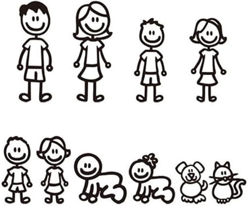 Familienaufkleber für Autos, weiße Autoaufkleber I Love My Family Auto Bling Aufkleber und Abziehbilder, Haustier Katze Hund Tier, Aufkleber für Autofenster, Telefon, Notizbuch, dekorative Autos