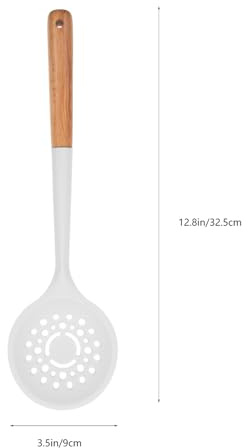 Toyvian Colador De Silicona Plano Cuchara Coladora Para Fideos Arroz Espumadera Ranurada De Cocina Colador Tipo Cuchara