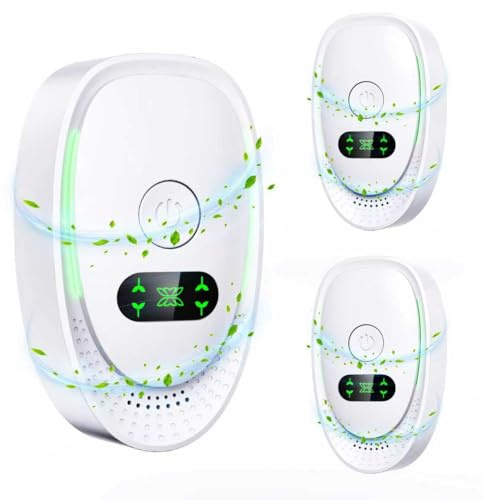 3-Pack Air Purifier Plug In with Negative Ion Technology, Mini Portable Ioniser for Home Bedroom Office, Odor Eliminator for Unfreshed Air, Pets, Toilets, Quiet Air Freshener