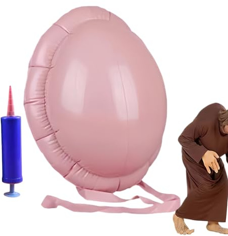 Realistisk uppblåsbar pregnancy Belly – PVC fuskpäls Stomach Cosplay rekvisita | Justerbar förkläde stil falsk belly, för halloween jul rollspel älderly vän, pranks kostym tillbehör