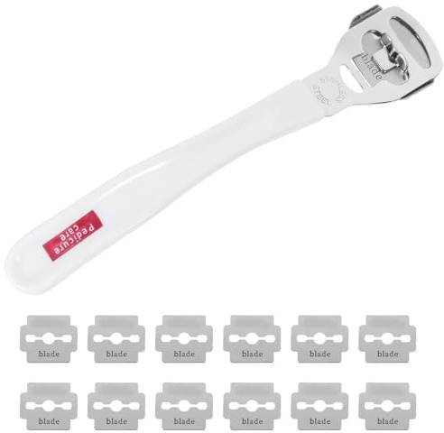 Coupe-callosités Pieds avec 20 Lames, Acier Inoxydable | Rasoir à Callosités pour Pieds, Usage Pédicure Maison, Enlève les Zones Rugueuses, Facile à Nettoyer