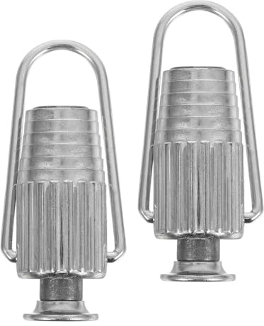 Alipis Tendeur de Corde à Linge Tension Sécurisée en Aluminium Argenté 2 Pièces Serrage-Joints Métalliques Résistant aux Intempéries, pour Accessoires de Poulies, Camping et Extérieur