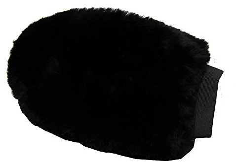 Merauno® Lammwolle Putzhandschuh, aus Qualitäts Merino Lammwolle. Farbe:Natur, Schwarz, Braun, Anthrazit