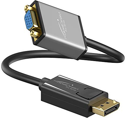 KabelDirekt – DisplayPort per adattatore VGA – 0,15 m (1920x1200/60 Hz, adatto a tutte le schede grafiche con uscita DP per il collegamento con proiettori o monitor ingresso VGA)