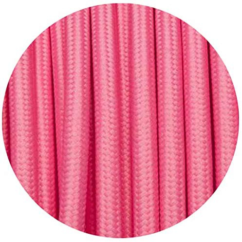 3 Core Cavo Rotondo 10 Metri Rosa Colore Rosa Vintage Tessuto Intrecciato Luce Elettricità Cavo Filo Antico