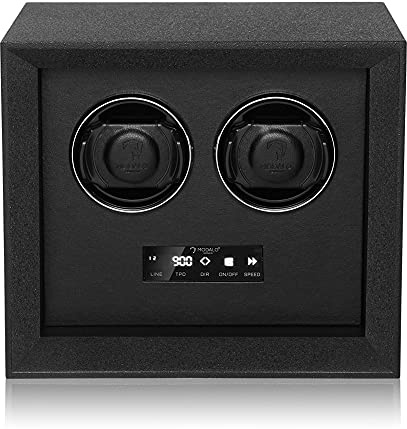 MODALO SafeSystem Uhrenbeweger – Automatischer Watch Winder für 2/4 / 8/12 Uhren, geeignet für Tresore, leiser Motor, luxuriöse zur sicheren Aufbewahrung