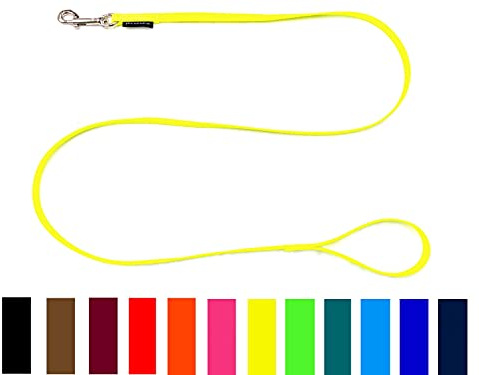 Biothane Hundeleine für kleine Hunde 9mm Führleine leicht 0,3m - 3m (1,5m OHNE Handschlaufe, Schwarz)