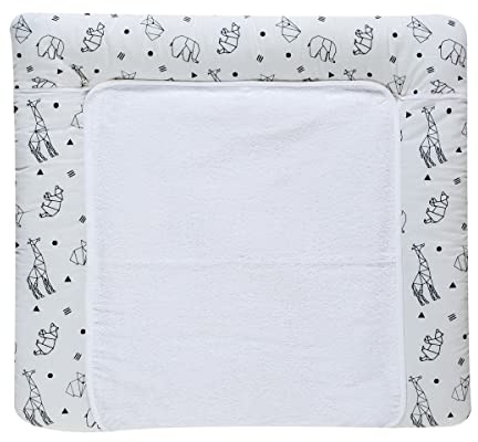 Schardt Wickelauflage 80x75 cm mit Frotteebezug, Origami Black