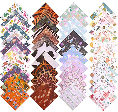 YouYuer 200pcs Origami Papier mit Cartoon-Muster,Doppelseitiges Origami-Papier Bunt Bastelpapier Papier für Kinder Erwachsene,15x15cm Faltpapier Origamipapier Set für DIY Kunst Handwerk Dekorationen