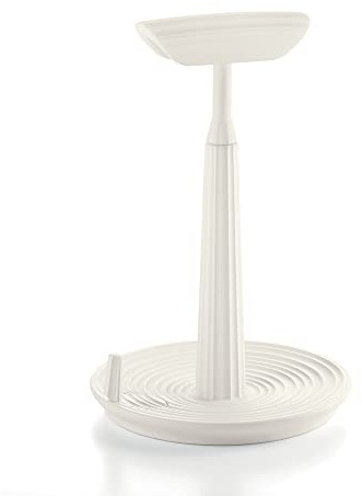 Guzzini - Eco-Kitchen, Stop&Tear, Portarotolo Universale da Cucina in Plastica Riciclata - Bianco Latte, Ø 17 x h26 cm - 180201156