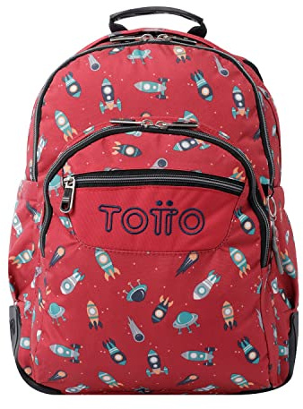 TOTTO Mochila escolar estampado cohetes - Crayoles