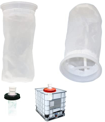 Lot de 2 filtres IBC en nylon pour couvercle IBC - Filtre à eau de pluie - Pour ventilation de tonneau - Couvercle en plastique
