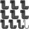 FUNSUEI 60 PCS S Shaped Hanging Hooks, Black Metal S Hooks, 8cm S Hooks for Hanging Heavy Duty S Shaped Hooks for Bedroom, Kitchen, Office, Clothes and Items Organizing, 10kg Capacity