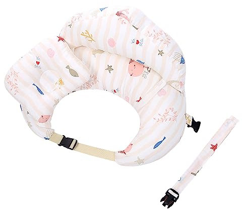 VEIYI Cojín de lactancia para bebé, cojín ergonómico de lactancia Motherhood, 3 juegos de almohadas de lactancia en forma de U, cojín extraíble para bebé de 100% algodón, correa ajustable con bolsa -