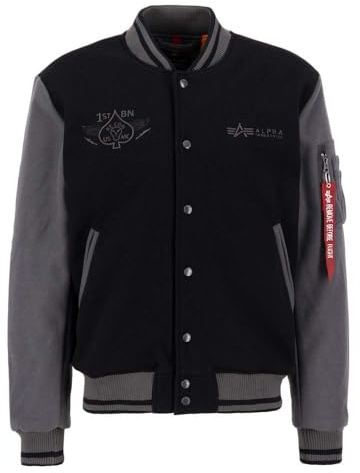 Alpha Industries Varsity Air Force-jacka Collegejacka för män Black
