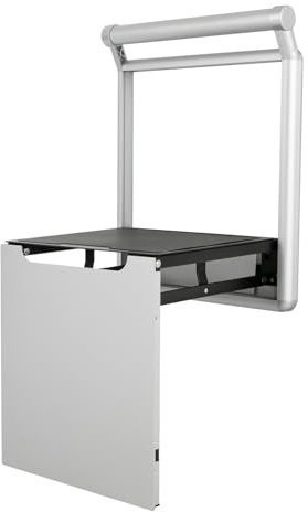 Klappbarer Duschsitz Wandmontage Duschklappsitz bis 150kg Badestuhl, Aluminium-Legierung rutschfest Duschhocker für Senioren Schwangere und Behinderte