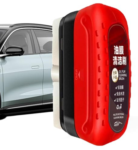 Glas-Ölfilm-Entferner – Windschutzscheibenreiniger und Ölfilm-Entferner, Glas-Ölfilm-Entferner, Ölfilm-Entferner für Windschutzscheiben, 120 ml Auto-Windschutzscheibenreiniger, Schwammtüche